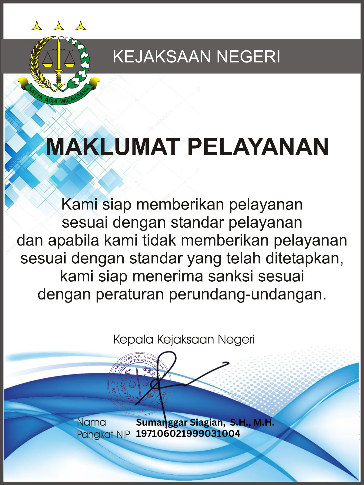 Maklumat Pelayanan